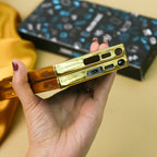 Galaxy S26 Series Crafted Gold Luxurious Camera Protective Case Mobile Case by CoverMeUp - Style 5