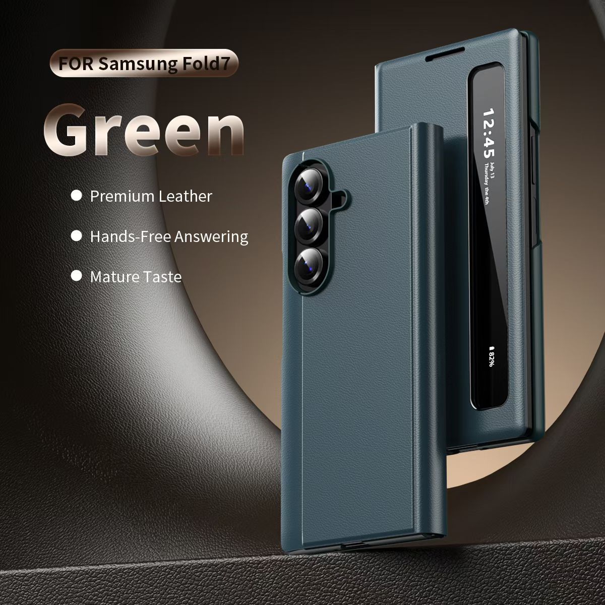 Galaxy Z Fold Series Intelligent View Side Window Flip Case Mobile Case by CoverMeUp - Style 6