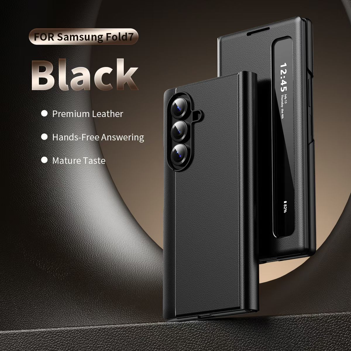 Galaxy Z Fold Series Intelligent View Side Window Flip Case Mobile Case by CoverMeUp - Style 4