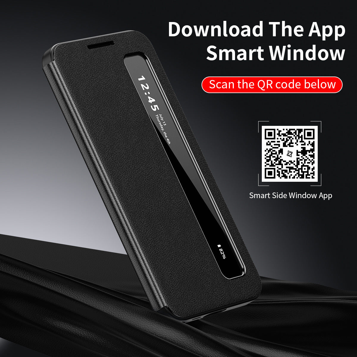 Galaxy Z Fold Series Intelligent View Side Window Flip Case Mobile Case by CoverMeUp - Style 7