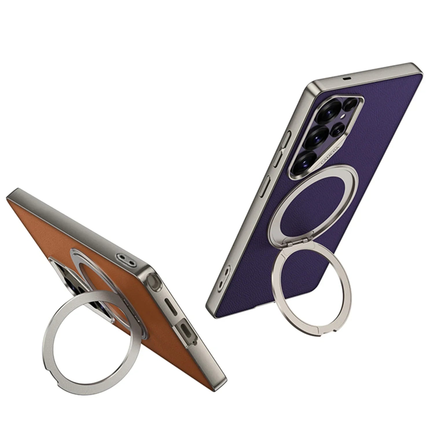 Galaxy S26 Series Elite Leather Textured MagSafe Case Mobile Case by CoverMeUp - Style 6