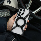 Galaxy S26 Series Minimalist Metal Frame Magnetic Kickstand Case Mobile Case by CoverMeUp - Style 9