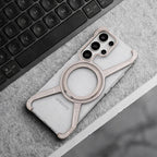 Galaxy S26 Series Minimalist Metal Frame Magnetic Kickstand Case Mobile Case by CoverMeUp - Style 6