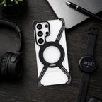 Galaxy S26 Series Minimalist Metal Frame Magnetic Kickstand Case Mobile Case by CoverMeUp - Style 10