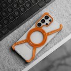 Galaxy S26 Series Minimalist Metal Frame Magnetic Kickstand Case Mobile Case by CoverMeUp - Style 4