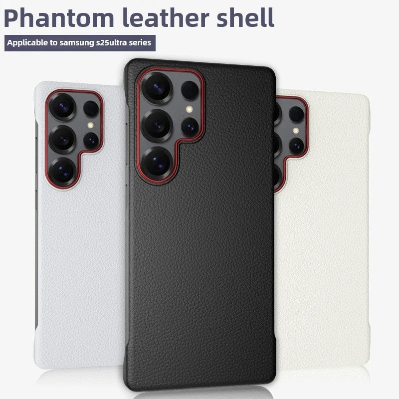 Galaxy S26 Series Phantom Frameless Leather Texture Case Mobile Case by CoverMeUp - Style 6
