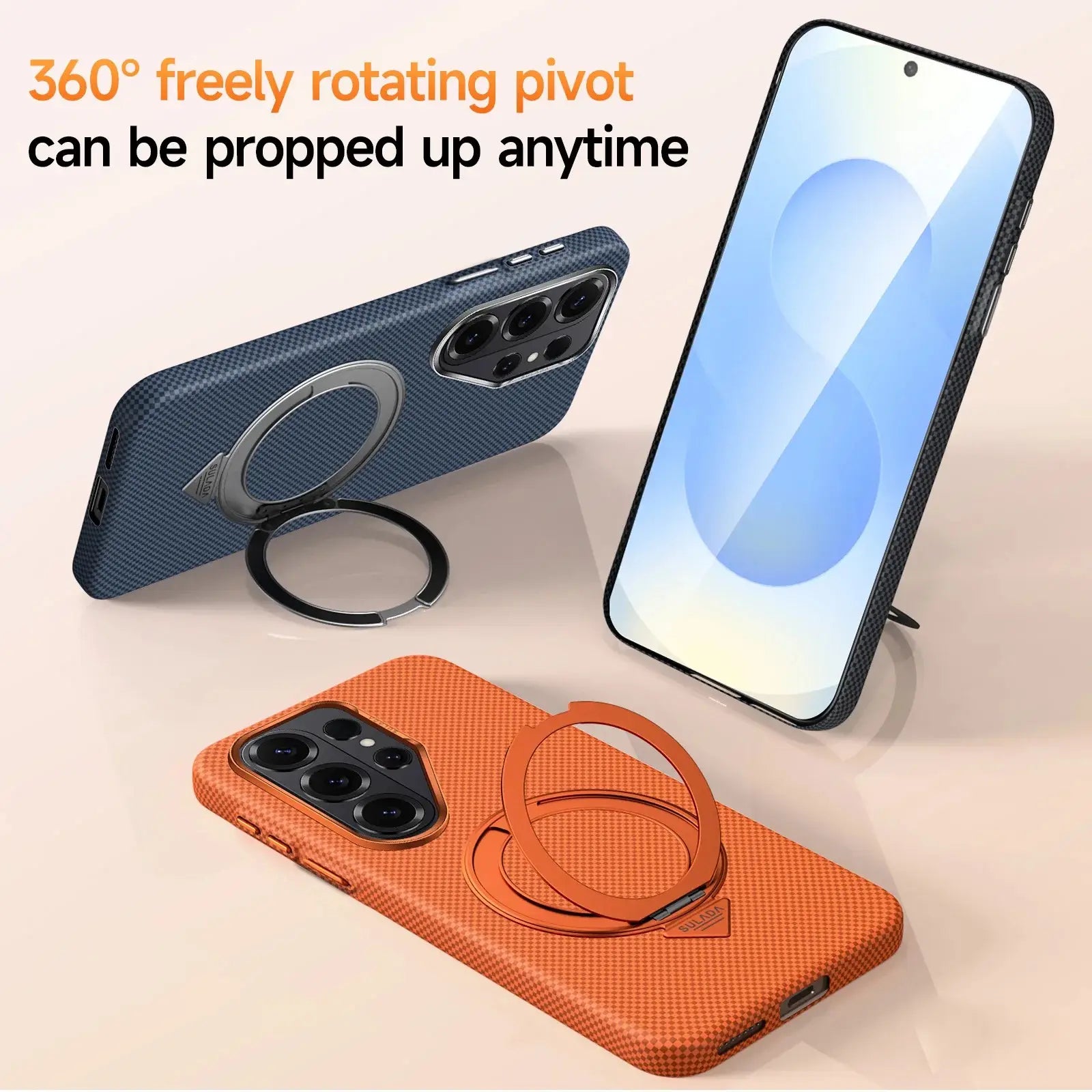 Galaxy S26 Series Titan Flex Stealth Armor Rotating Stand Case Mobile Case by CoverMeUp - Style 4