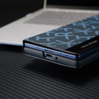 Galaxy Z Fold Series Signature Matrix Code Leather Case Mobile Case by CoverMeUp - Style 11