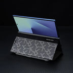 Galaxy Z Fold Series Signature Matrix Code Leather Case Mobile Case by CoverMeUp - Style 8