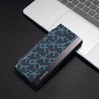 Galaxy Z Fold Series Signature Matrix Code Leather Case Mobile Case by CoverMeUp - Style 2