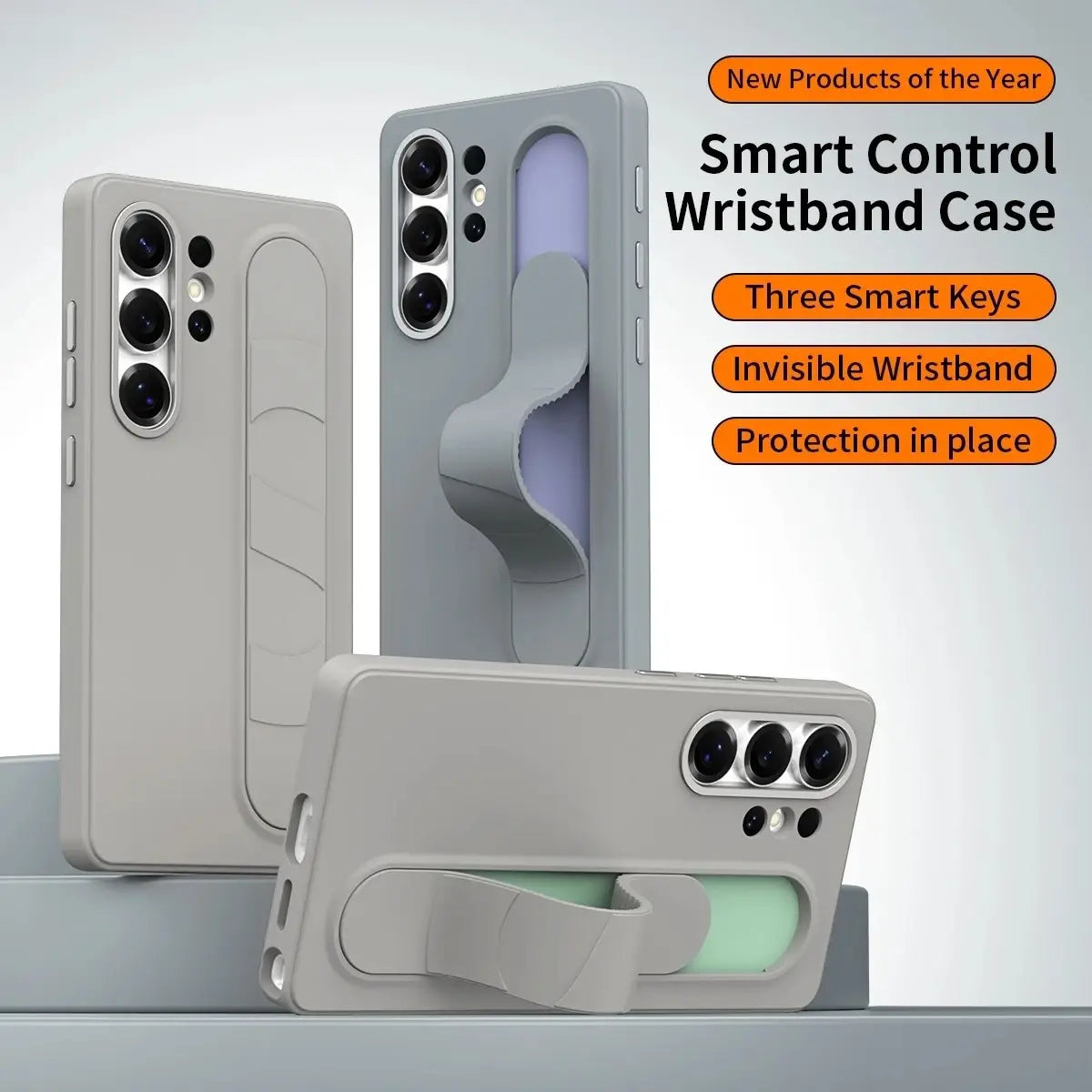 Galaxy S26 Series Standing Wristband Grip Case Mobile Case by CoverMeUp - Style 9