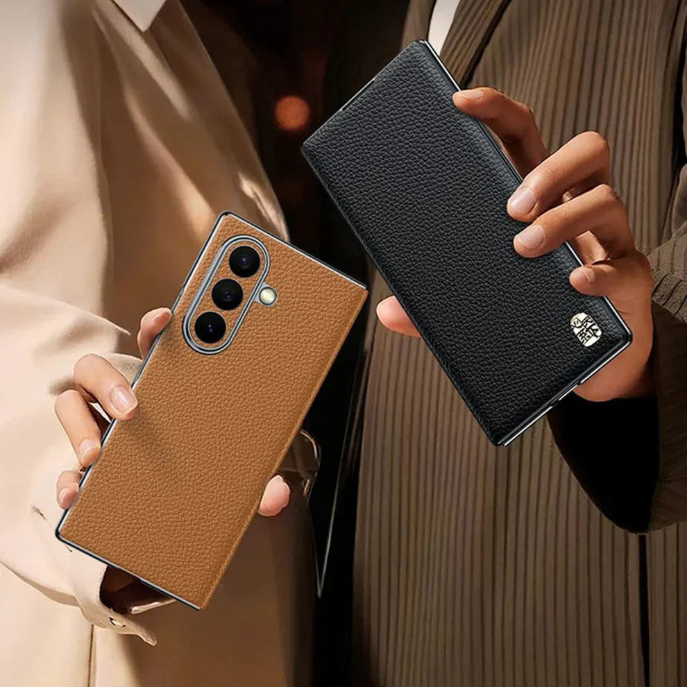 Galaxy Z Series Vortex Business Professional Leather Case Mobile Case by CoverMeUp - Style 6