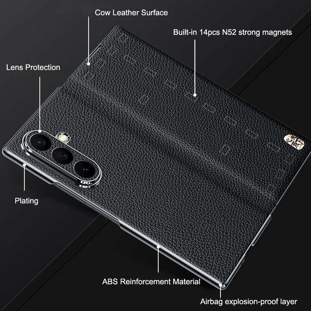 Galaxy Z Series Vortex Business Professional Leather Case Mobile Case by CoverMeUp - Style 8