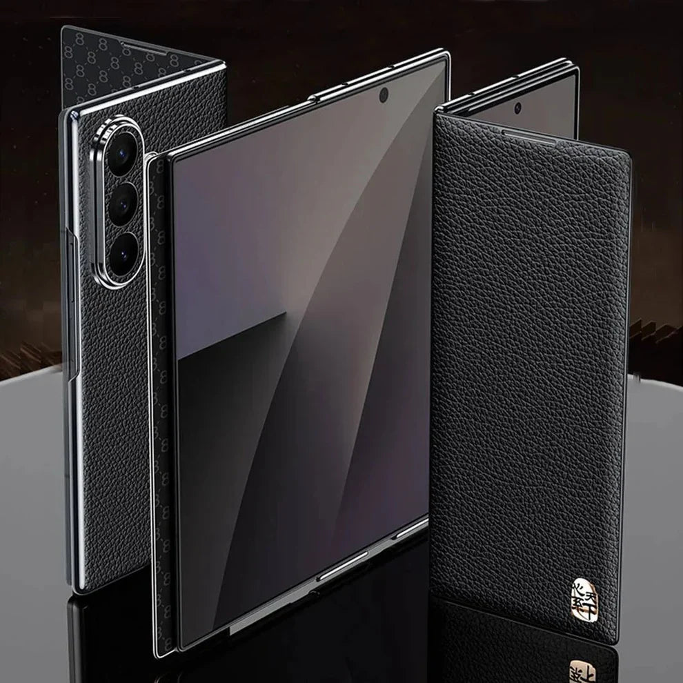 Galaxy Z Series Vortex Business Professional Leather Case Mobile Case by CoverMeUp - Style 4
