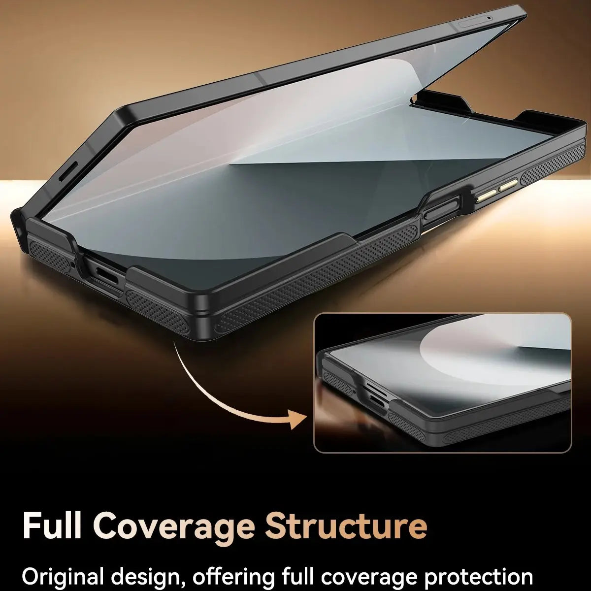 Galaxy Z Fold Series Imperium Regent Leather Armor Case Mobile Case by CoverMeUp - Style 5