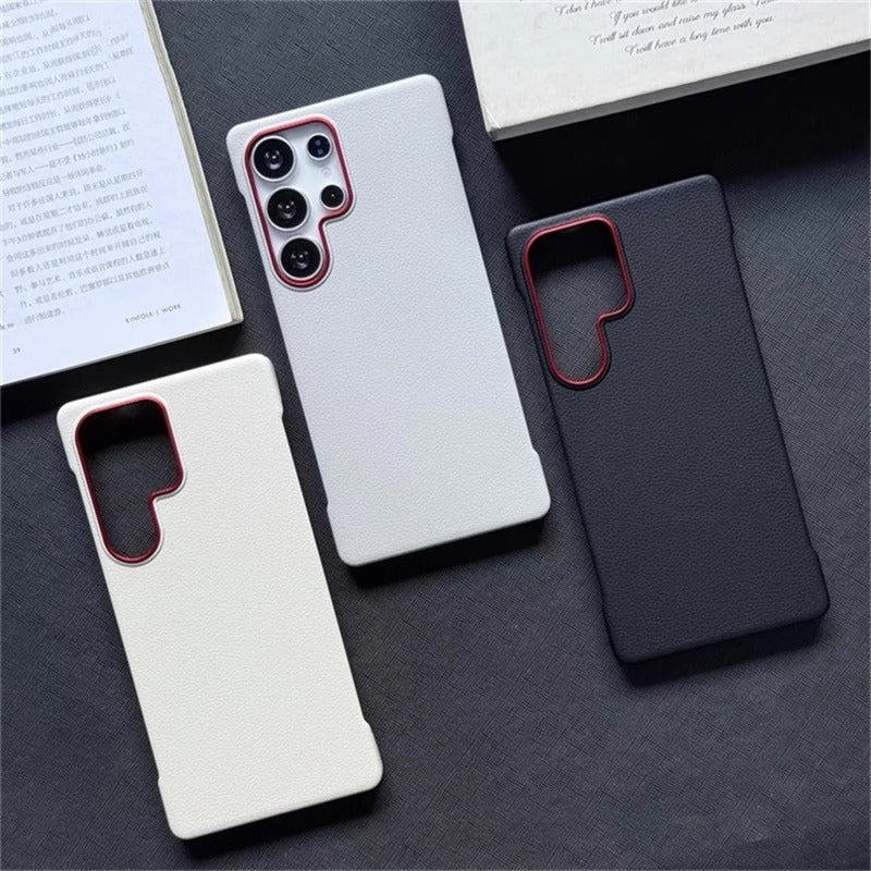Galaxy S26 Series Phantom Frameless Leather Texture Case Mobile Case by CoverMeUp - Style 7