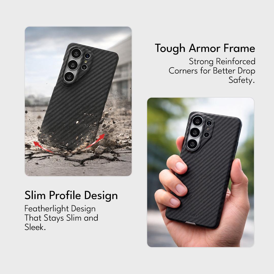 Galaxy S26 Series Carbon Lattice Ember Edge Case Mobile Case by CoverMeUp - Style 5
