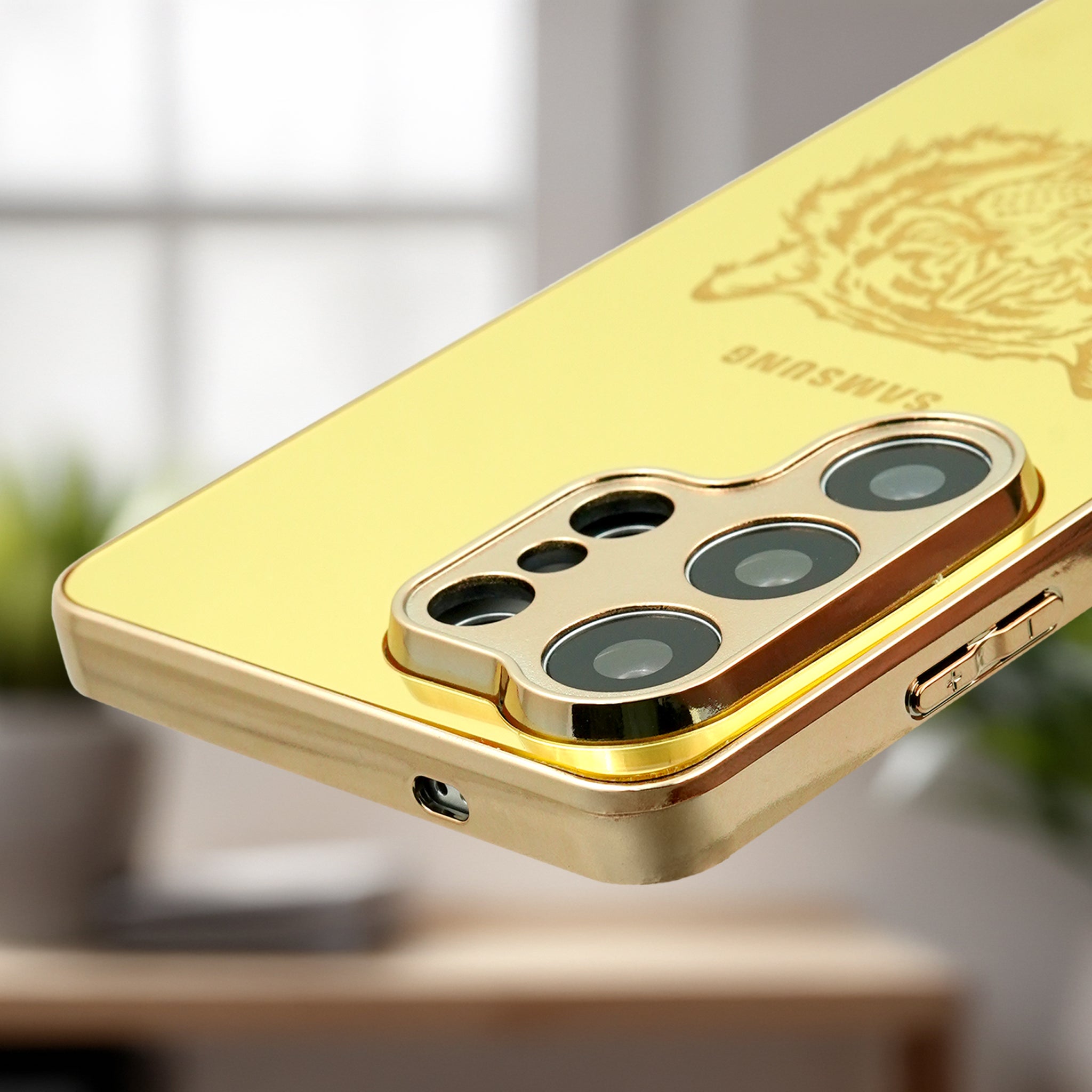 Galaxy S26 Series Crafted Gold Luxurious Camera Protective Case Mobile Case by CoverMeUp - Style 6