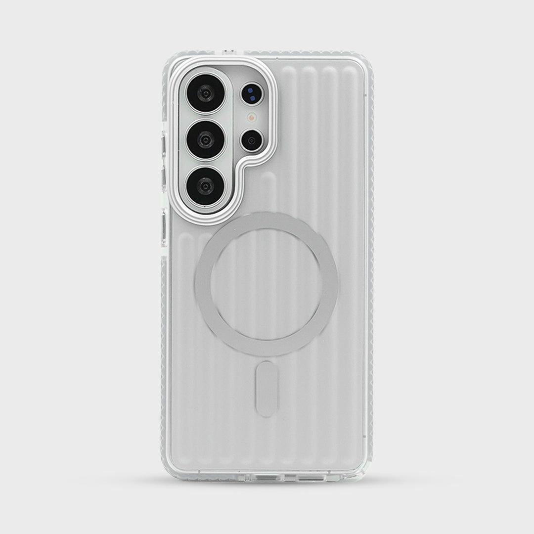 Galaxy S26 Series Frost Guard Corrugated Pattern Magsafe Case Mobile Case by CoverMeUp - Style 3