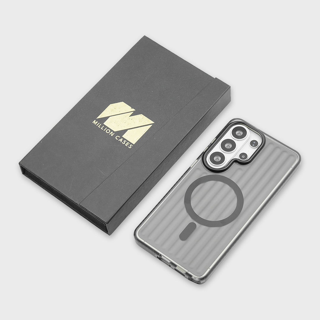 Galaxy S26 Series Frost Guard Corrugated Pattern Magsafe Case Mobile Case by CoverMeUp - Style 6