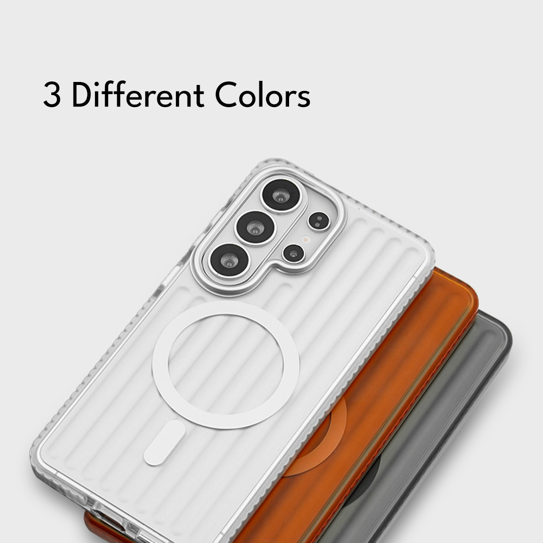 Galaxy S26 Series Frost Guard Corrugated Pattern Magsafe Case Mobile Case by CoverMeUp - Style 10