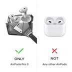 Aulumu A39 Geometric Case for AirPods Pro 3 | Lock & Lanyard