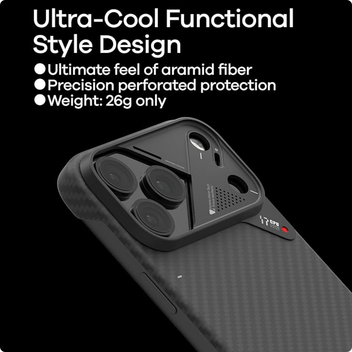 Aulumu A17 Aramid Fiber Case for iPhone 17 Pro | Ultra Slim | MagSafe