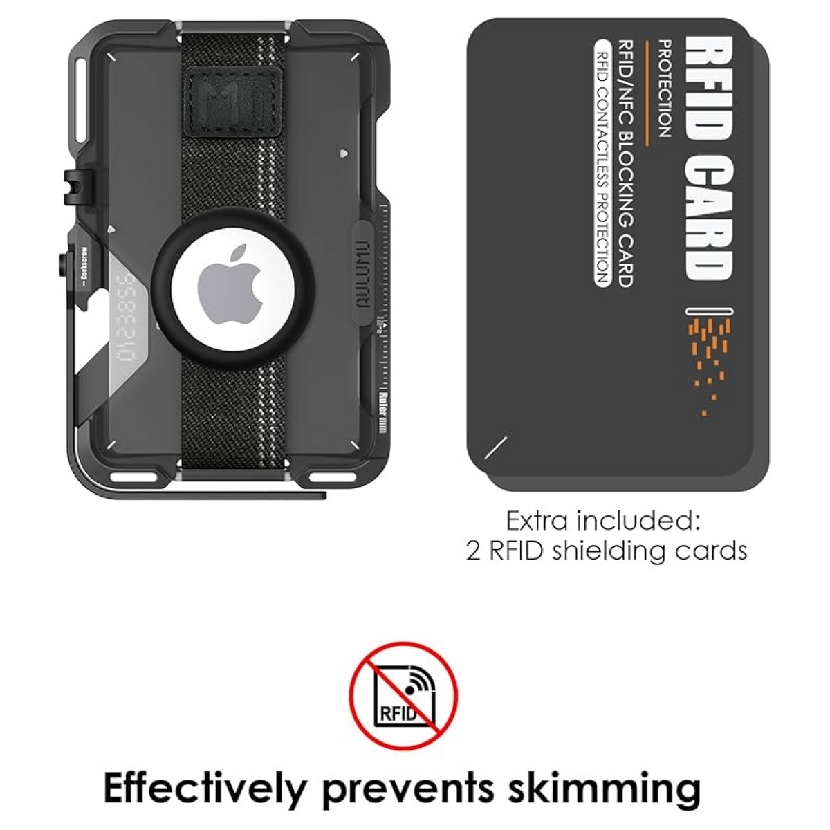 Aulumu G03 Multi-Tool Magnetic Metal Wallet | Frosted Cover | MagSafe