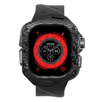 Aulumu A01 Case with Band for Apple Watch Ultra 1/2/3 | Carbon Fiber Cover | FKM Band