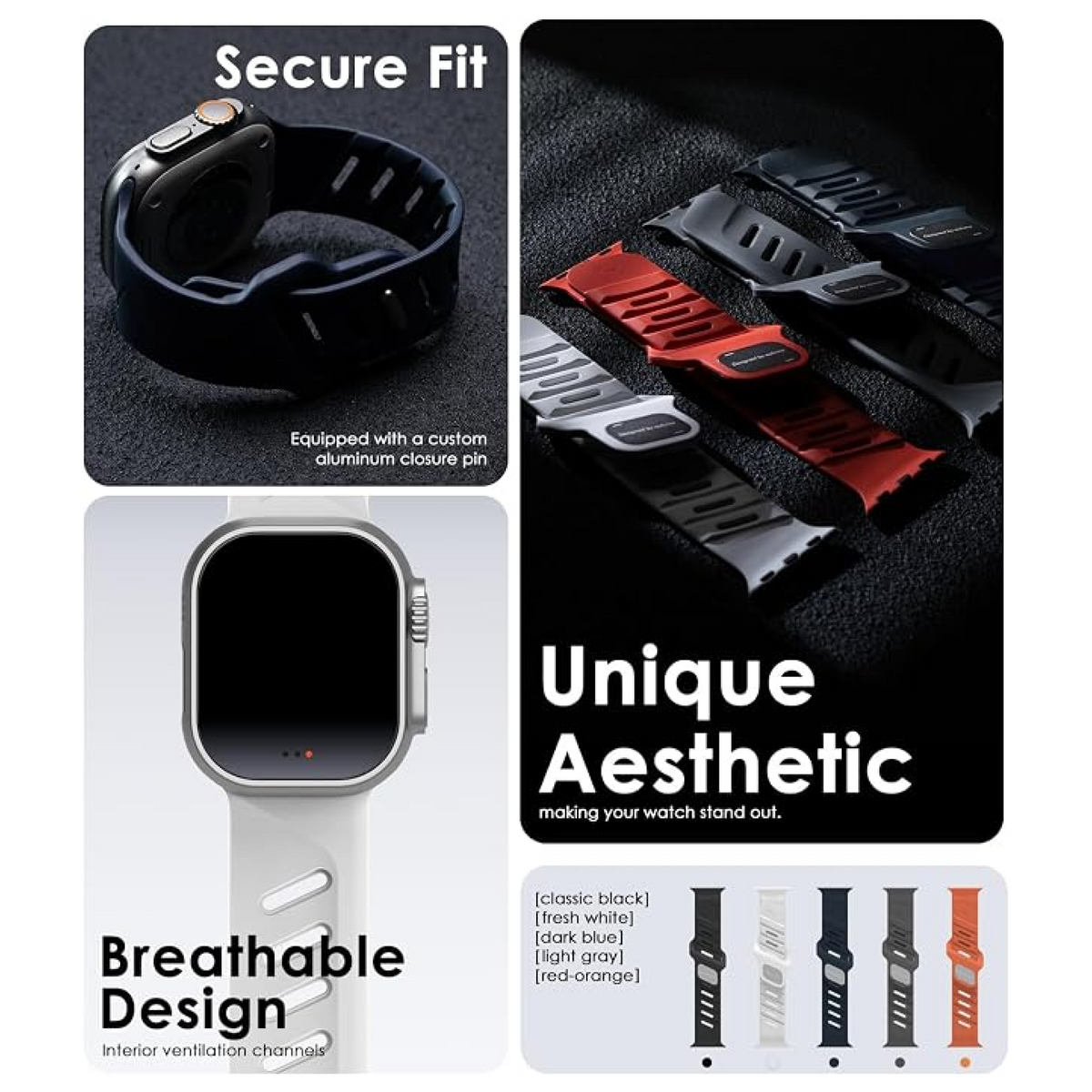 Aulumu A02 Offbeat Sport Band for Apple Watch Series