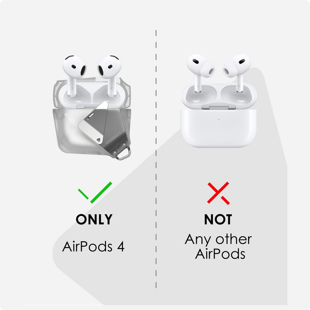 Aulumu A29 Geometric Case for AirPods 4 | Lock & Lanyard