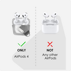Aulumu A29 Geometric Case for AirPods 4 | Lock & Lanyard