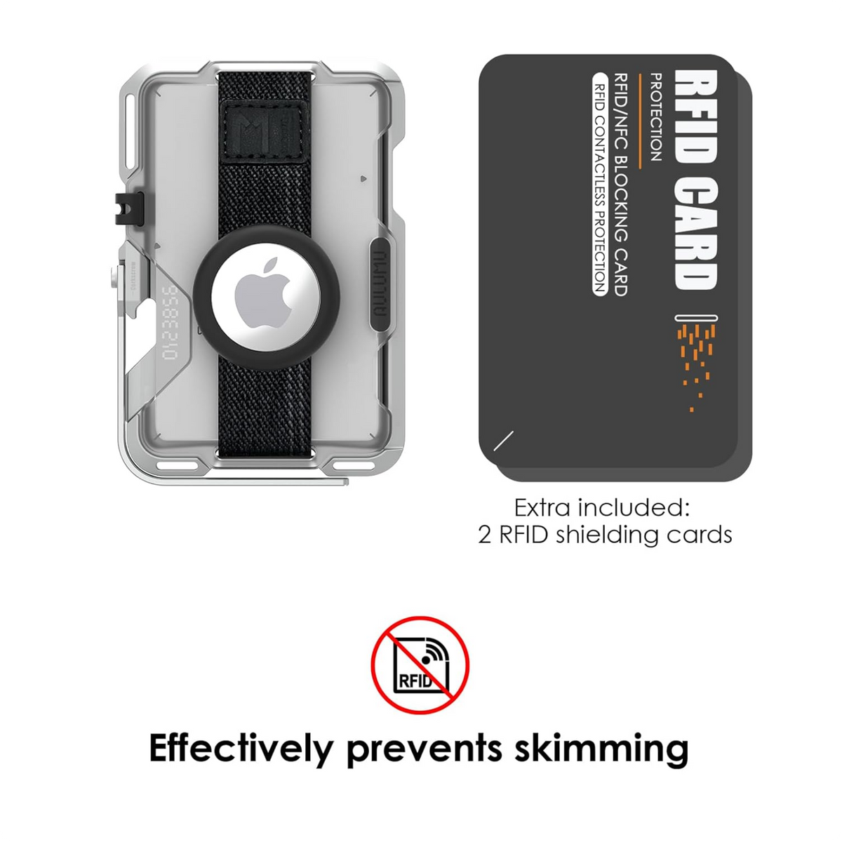 Aulumu G03 Multi-Tool Magnetic Metal Wallet | Frosted Cover | MagSafe