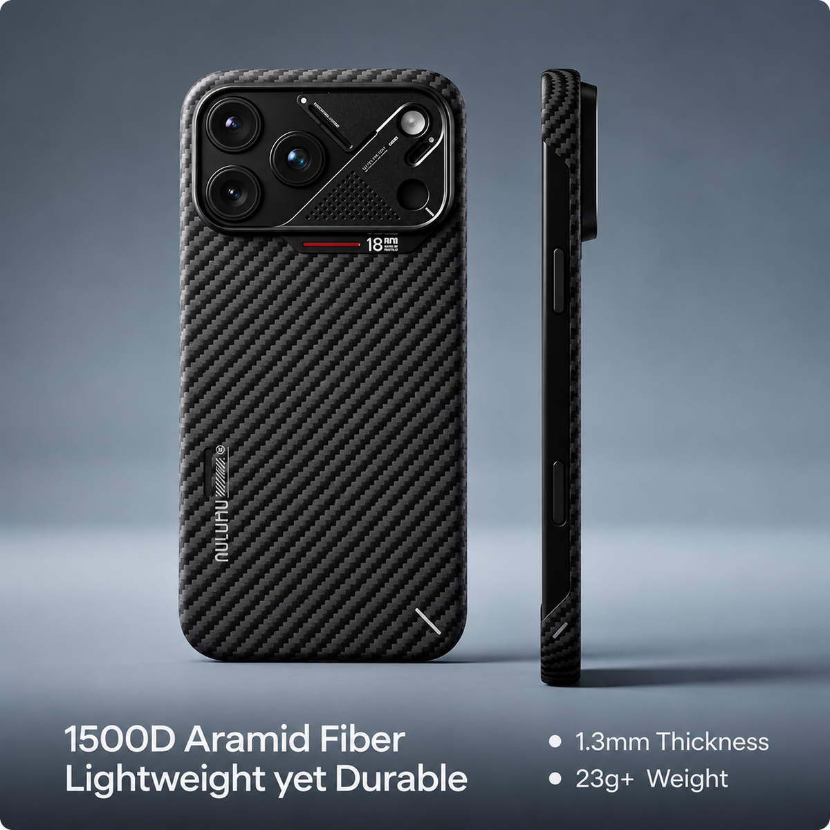 Aulumu A18 for iPhone 18 Pro Aramid Fiber Case | Ultra Slim | Semi-Cover