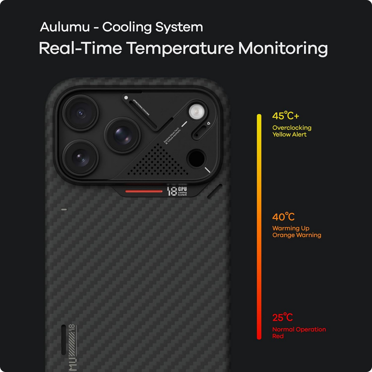 Aulumu A18 for iPhone 18 Pro Aramid Fiber Case | Ultra Slim | Semi-Cover