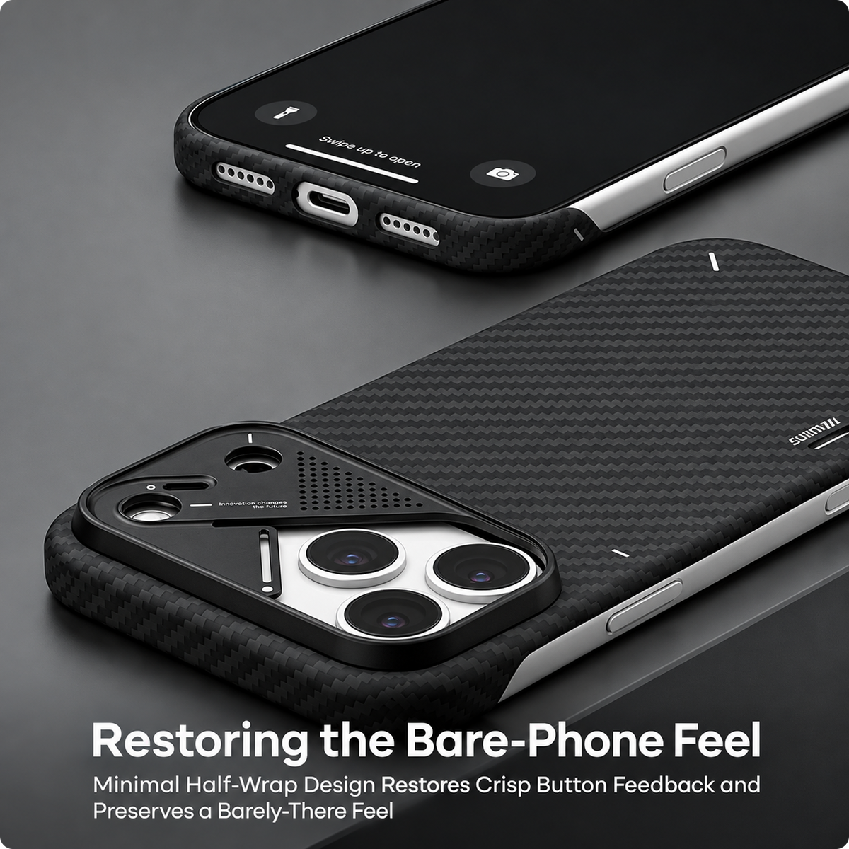 Aulumu A18 for iPhone 18 Pro Max Aramid Fiber Case | Ultra Slim | Semi-Cover