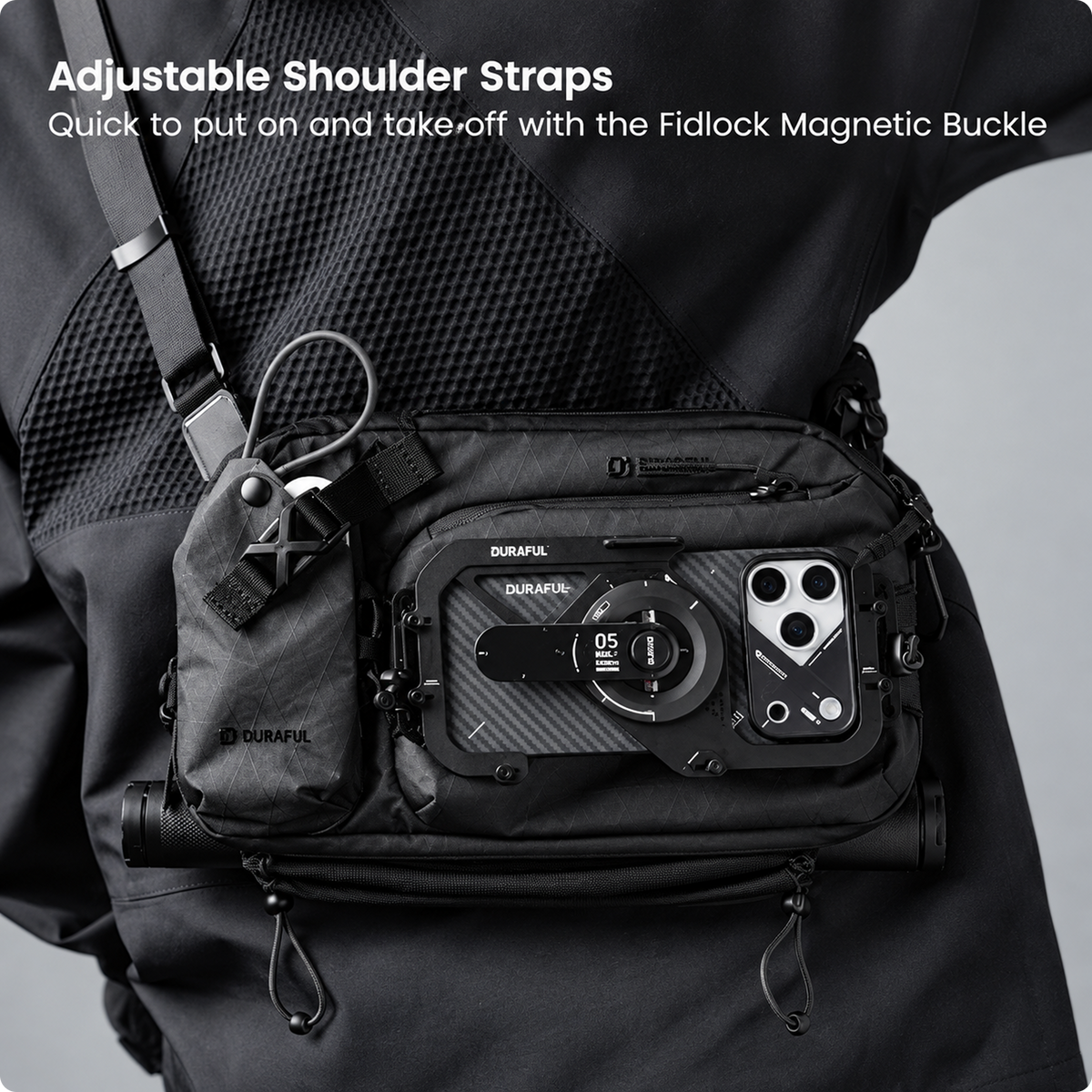 Aulumu B01 Urban Transit Gear Sling Bag | With Magnetic Attachment Kit
