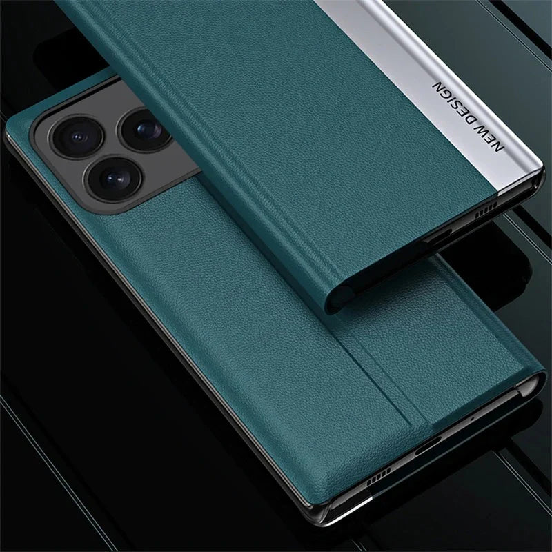 iPhone 17 Series PU Leather Side Window Flip Case