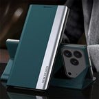 iPhone 17 Series PU Leather Side Window Flip Case