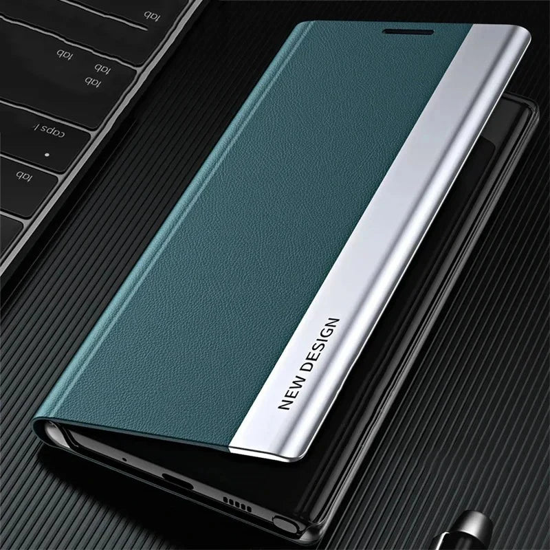 iPhone 17 Series PU Leather Side Window Flip Case