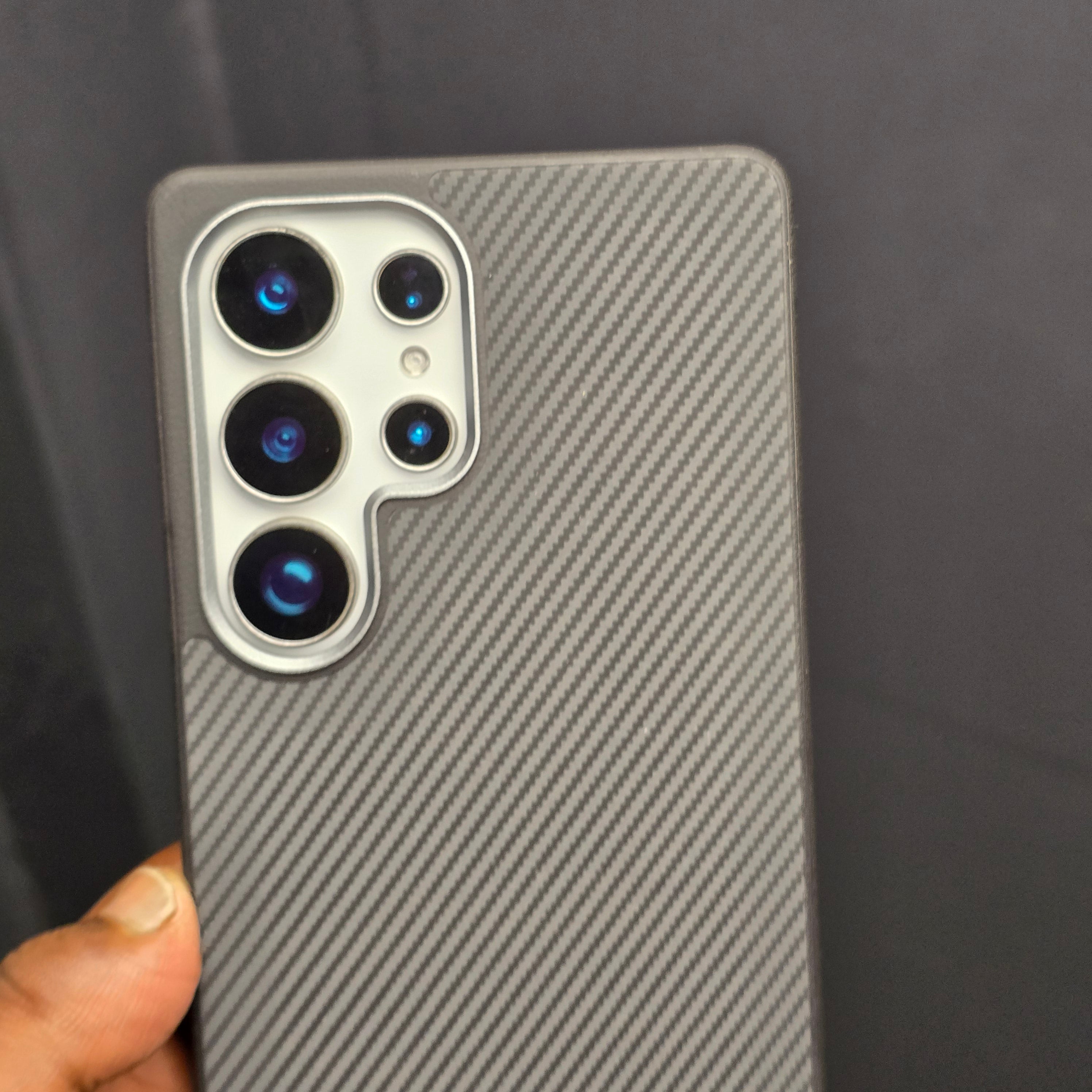 Samsung Galaxy S25 Ultra Carbon Pattern Case - Black