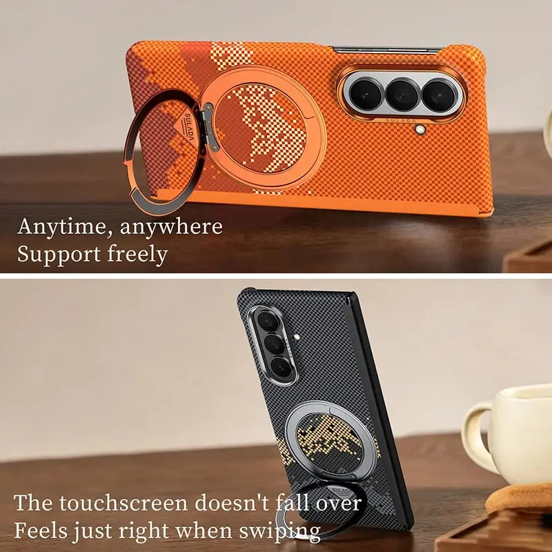 Galaxy Z Fold8 Ultra Carbon Matrix Magnetic Kickstand Case