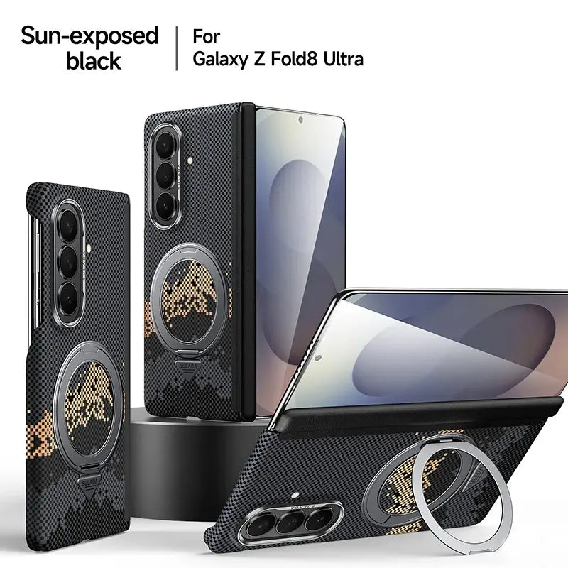 Galaxy Z Fold8 Ultra Carbon Matrix Magnetic Kickstand Case