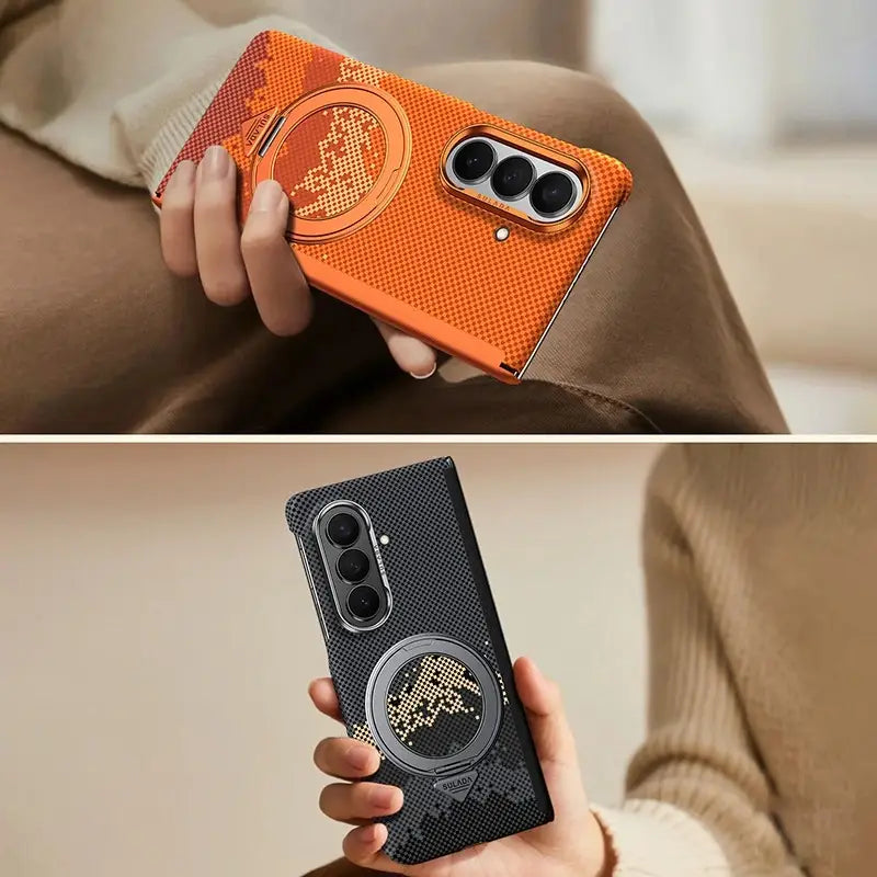 Galaxy Z Fold8 Ultra Carbon Matrix Magnetic Kickstand Case
