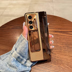 Galaxy Z Fold8 Ultra Elegant Plating Leather Stand Case