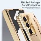 Galaxy Z Fold8 Ultra Elegant Plating Leather Stand Case