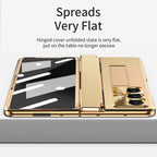 Galaxy Z Fold8 Ultra Elegant Plating Leather Stand Case
