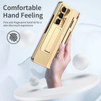 Galaxy Z Fold8 Ultra Elegant Plating Leather Stand Case
