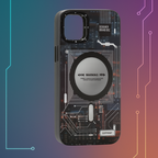 Protective Apple iPhone Back Cover - Futuristic Circuit Magnetic and anti-Impact Case compatible with iPhone - Style 16