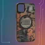 Protective Apple iPhone Back Cover - Futuristic Circuit Magnetic and anti-Impact Case compatible with iPhone - Style 18